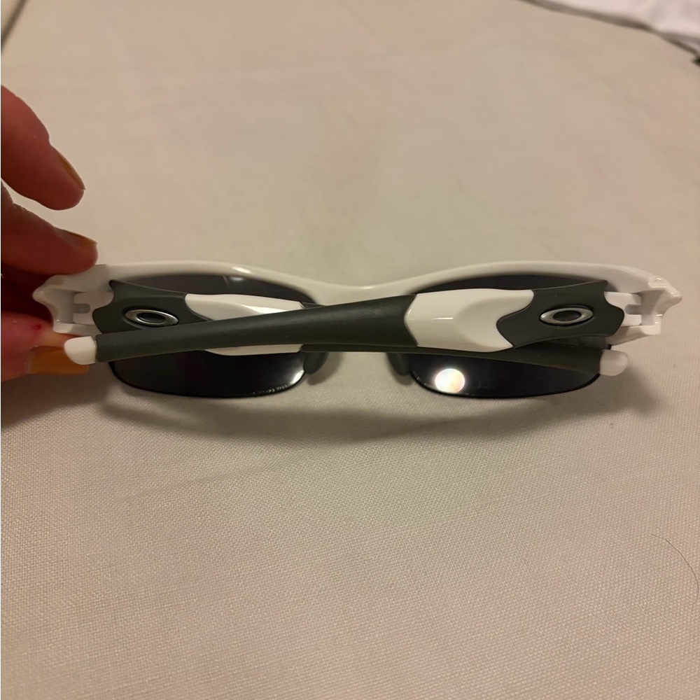 Oakley White Flak Sunglasses with Gray Lenses - OS - Picture 3 of 5